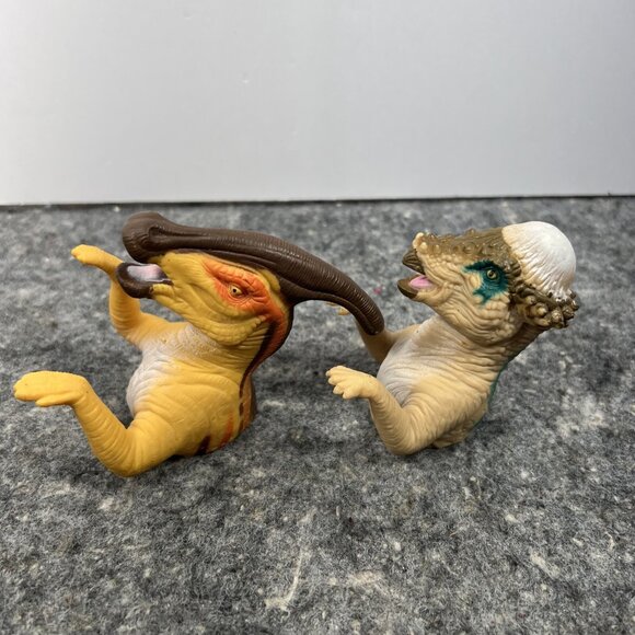 Two (2) Dinosaur Soft Plastic Finger Puppets 1996 Amblin Jurassic Park 3" - Picture 3 of 12